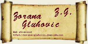 Zorana Gluhović vizit kartica